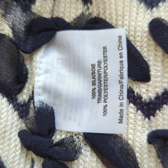 TORY BURCH silk cardigan sweater M L - Picture 12 of 12